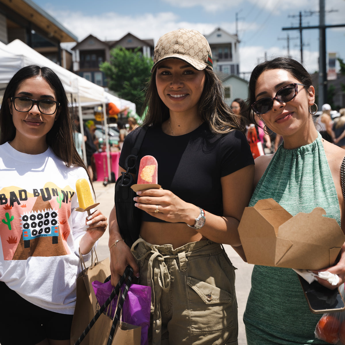 Festival guests enjoying colorful Wonder Pops frozen treats